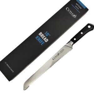 Cutluxe Bread Knife 10" Serrated Edge Knife Forged High Carbon German Steel